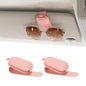 Yuoyar Sunglass Holder for Car, Magnetic Leather Sunglasses Holder and Ticket Card Clip, Car Visor Accessories, 2 Packs (Pink) - color: PINK