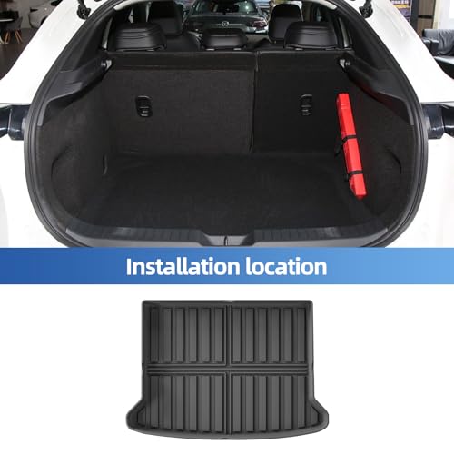 SMABEE Cargo Liner for Mazda CX-30 2020-2024 2025 2026 All Weather Cargo Mat Trunk Mat Accessories TPE Car Interior Black