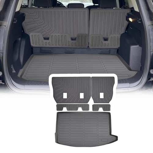 Cargo Liners Backrest Mat for Ford Escape Accessories 2013-2019 with Hook&Loop Rear Trunk Mat Rear Seat Back Cover Protector All Weather Anti-Slip Split Dog Liner 5 PCS