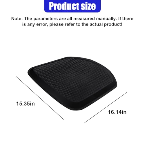 Gel Car Seat Cushion, Non-Slip & Breathable Automotive Chair Protector Pad, Comfortable Cooling Car Interior Seat Mat Accessories Universal for Sedans, SUV, Truck (Black)