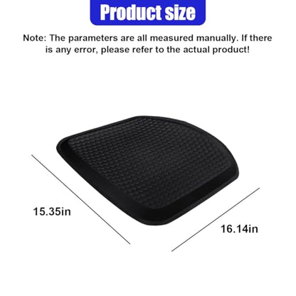 Gel Car Seat Cushion, Non-Slip & Breathable Automotive Chair Protector Pad, Comfortable Cooling Car Interior Seat Mat Accessories Universal for Sedans, SUV, Truck (Black)