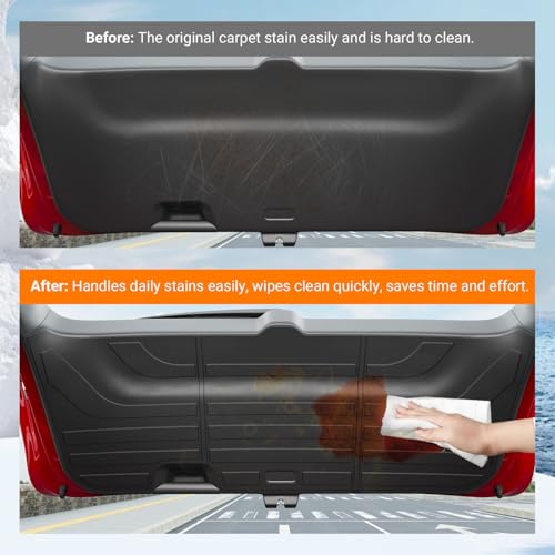 powoq Liftgate Mat Compatible with 2020-2025 Palisade Trunk Tailgate Mat TPE Liftgate Liner Cargo Liner Replacement for 2020 2021 2022 2023 2024 2025 Palisade Accessories