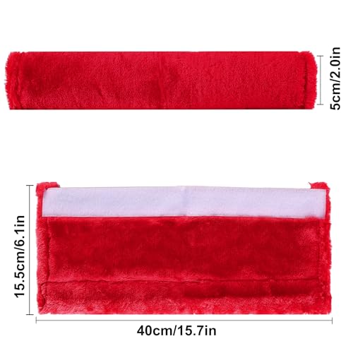 Soft Faux Fur Universal Fit Seatbelt Cover Car Truck SUV Airplane Seat Belt Shoulder Pad for Carmera Backpack Straps Neck Cushion Protector Extra Long 15.7in Red - color: Red, size: 15.7in 1pack
