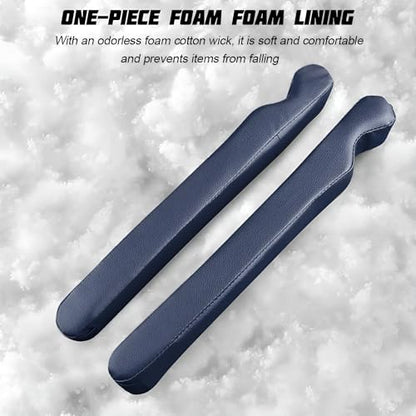 Mandark Car Seat Gap Filler, 2PCS Leather Vehicle Gap Stopper to Fill Between Seat and Console, Automotive Crevice Plug Blocker Accessories from Dropping, Universal for SUV, Sedan, Truck (Dark Blue) - color: Dark Blue