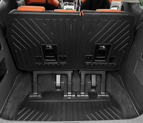 OEDRO Floor Mats Fit for Kia Carnival 2022-2025 2026 (Only Fit Gas & 8 Seats), All Weather TPE Car MPV Liners, 1st and 2nd 3rd Row with Backrest Mats and Cargo Mat, Back Seat Protector Full Mat Set - style: 22-26 Full Set & Backrest Mats