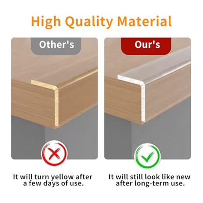 1.18 in x 9.84 FT,Clear Edge Protector Strip Sharp Edge Wrap Cover Tape, Self Adhesive Protective Bumper Guards for Cabinet Door Desk Glass Table Bed Furniture, Kitchen Countertop, Waterproof - size: 1.18in x 9.84FT