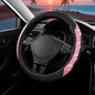 PIC AUTO Steering Wheel Cover, Hot Pink Sparkly Crystal Bling Glitter with Leather, Universal Fit 14.5"-15.5" Car Steering Wheels for Girls & Women, Anti-Slip Wheels Cover for Cars, Trucks, Van, SUVs - color: Hot Pink Glitter