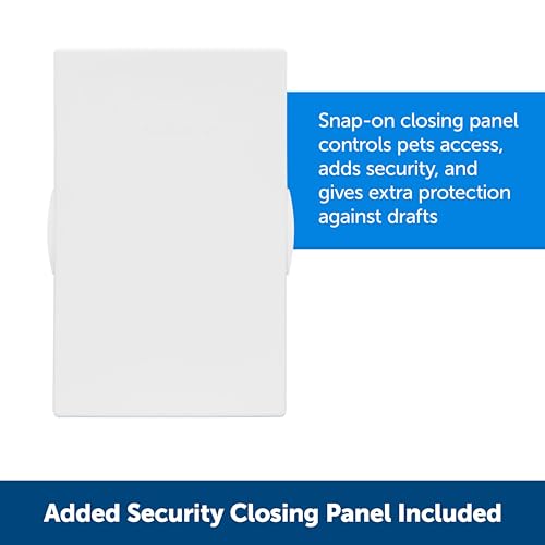 PetSafe Never Rust Dog & Cat Plastic Door, Medium, for Pets Up to 40 lb, Paintable, Easy DIY Installation, Closing Panel Included, Install in Interior & Exterior Doors or Walls, Durable