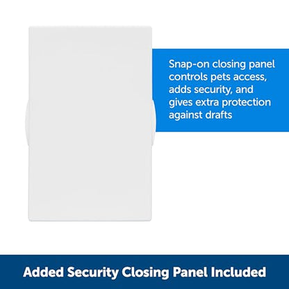 PetSafe Never Rust Dog & Cat Plastic Door, Medium, for Pets Up to 40 lb, Paintable, Easy DIY Installation, Closing Panel Included, Install in Interior & Exterior Doors or Walls, Durable