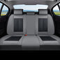 Coverado Car Seat Covers, Rear Seat Covers Leather Car Seat Covers Waterproof Back Seat Cover for Cars, 3-Pieces Seat Covers Backseat Universal Seat Cushion Protector for Most Cars Trucks, Gray&Black - color: Gray&Black