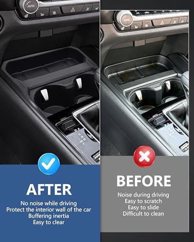 Cup Holder Insert for 2023-2026 Mazda CX50, Soft TPE Rubber Cup Holder Liner for Center Console, Spill-Resistant Protector for Base/Select/Preferred/Premium/Turbo, Not for CX-5 - size: For CX50 2023-2025