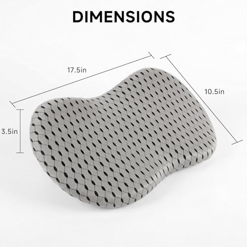Livtribe Car Seat Cushion - Memory Foam Seat Pad for Sciatica & Lower Back Pain Relief - Driving Cushion with Breathable Mesh Cover - Road Trip Essentials for Drivers (3D Gray) - color: Gray