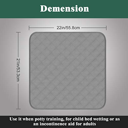 Waterproof Washable Seat Protector Pads Reusable Incontinence Chair Pads Resuable Pee Pads for Senior Adults Kids Stay Well in Place 22"X21" Beige 2Pcs - color: Beige