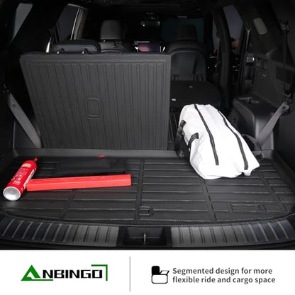 ANBINGO®Floor Mats & Cargo Liner & SeatBack Fit for Honda Pilot 2009-2015 Full Set Waterproof Car Mats All Weather Guard TPE Pilot Mats Set Black - size: 2009-2015 Pilot Set+SeatBack