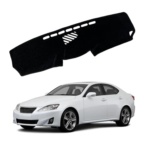 Upgraded Dashboard Mat for Lexus IS250 IS350 2013 2012 2011 2010 2009 2008 2007 2006 Polyester Dash Mat Non-Slip Windshield Reflective Instrument Dash Cover Interior Accessory Black - color: Lexus IS250 IS350 for 2013 2012-2006