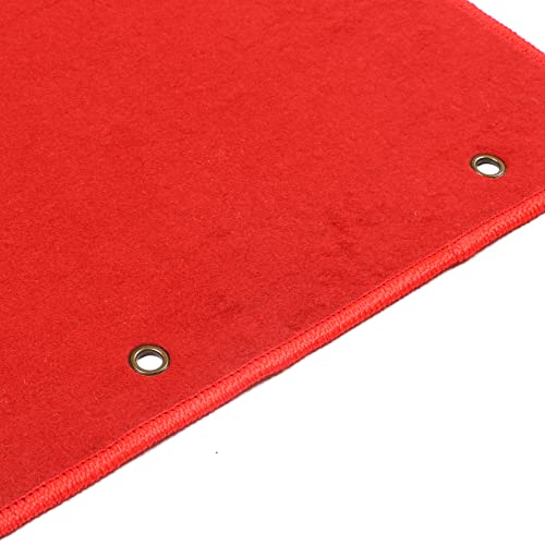 IKON MOTORSPORTS, Floor Mat Compatible with 2006-2011 Honda Civic, Factory Fitment Red Nylon Front & Rear Car Floor Mats Liner Carpets Replacement 3PC