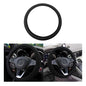 Elastic Stretch Car Steering Wheel Cover, Comfortable Steering Wheel Cover Universal for 14.5-15 Inch, Warm in Winter & Cool in Summer, Anti-Slip Breathable Ice Silk (Black) - color: Black