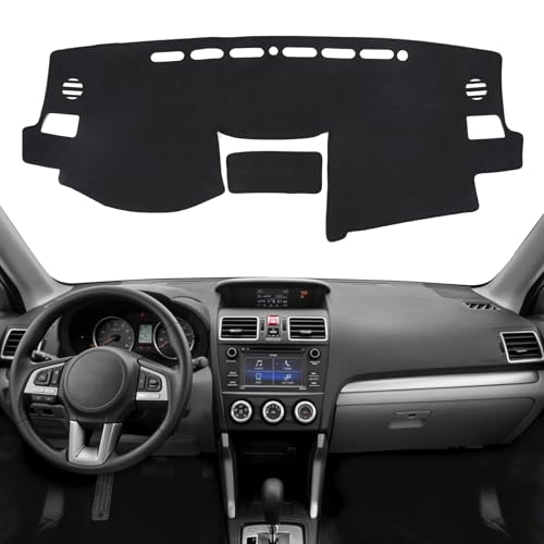 Dashboard Cover Mat for Subaru 2014-2018 Forester Accessories Black Flannel Material Anti-Slip Dash Cover Mat Sunshade Glare UV Rays Protector - size: for Subaru 2014-2018 Forester
