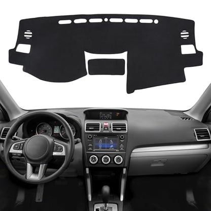Dashboard Cover Mat for Subaru 2014-2018 Forester Accessories Black Flannel Material Anti-Slip Dash Cover Mat Sunshade Glare UV Rays Protector - size: for Subaru 2014-2018 Forester