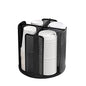 Cup and Lid Organizer Cup Dispenser Coffee Cup Organizer Paper Cup Holder Rotating for Bathroom, Restaurant, Break Room, Coffee Station, Bar, Buffet, Kitchen Cabinet, Countertop,4 Compartment - color: Black