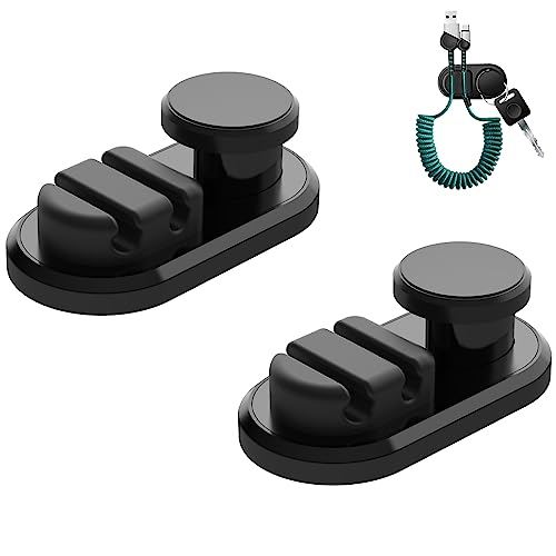 Car Dashboard Hook Holder for Key, Charging Cable, Data Cable,Earphone Cable,Bag and Mask, Phone Cord Organizer Stick on Dashboard,Hanging Hooks, Holder, Organizer, Winder for Car,Door and Wall(2PCS) - color: 2 PACK