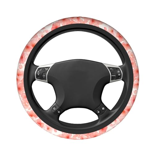 Pink Cherry Blossom Steering Wheel Cover Beautiful Bsakura Steering Wheel Cover Universal 15 Inch Non-Slip Breathable Neoprene Car Accessory for Women Men Steering Wheel Protector - color: Beautiful cherry blossoms