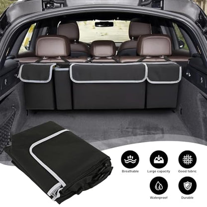 Car Trunk Organizer, Trunk Hanging Large Storage with Adjustable Straps, Waterproof Collapsible Cargo Storage Bag with 4 Pockets, Car Interior Accessories for SUV, Truck - size: Style2