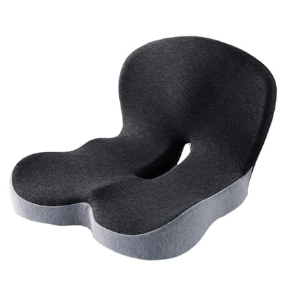 Memory Foam Buttocks Cushion for Office Chair Truck Driver Truck Seat Cushion Ergonomic Driver Seat Cushion with Lumbar Support & Sciatica Back Pain Relief, Car Seat Cushions for Driving