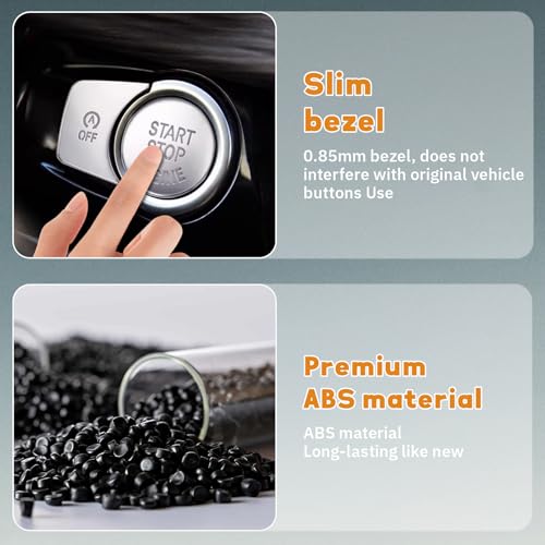 Silver Start Stop Button Cover Compatible with BMW X3 F25 2011-2016,X4 F26 2014-2016,X5 F15 2014-2018,X6 F16 2015-2018,Engine Switch Button Trim Cover Compatible with BMW Accessories - color: Silver Start Cover(For X5 X6)