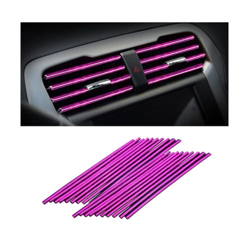 Car Air Conditioner Decoration Strip, 20PCS Flexible Bendable Air Vent Outlet Trim, Automotive Interior Moulding Decorative Accessories, Compatible with Most Vehicle (Crisp Ice Purple) - color: Crisp Ice Purple