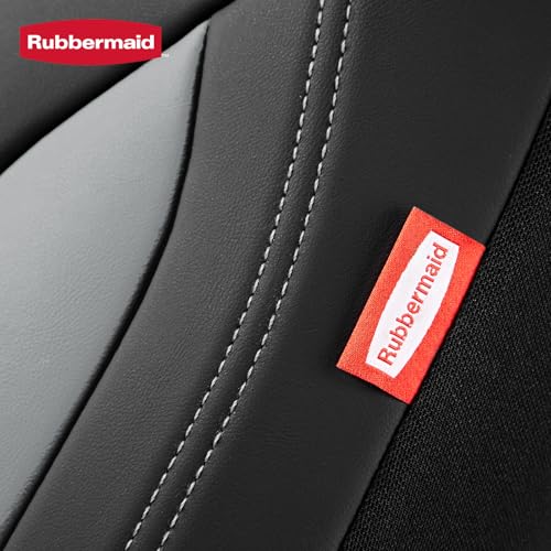 Rubbermaid Leather Mesh Car Seat Covers, Breathable Air Mesh Front Seat Cover, Universal Fit Slip-on Design, Airbag Compatible, Automotive Seat Protector for Most Cars, SUVs, Trucks, Vans-Gray - color: Gray