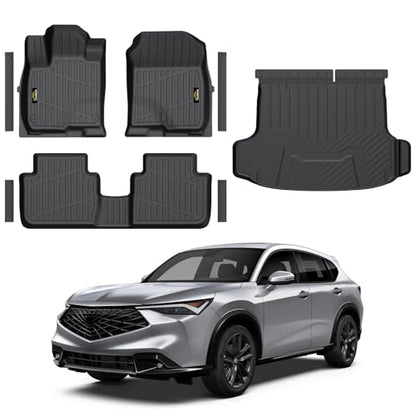 Floor Mats & Cargo Liner Custom Fit for Acura ADX 2025 All Weather TPE Rubber 1st & 2nd Floor Liners Automotive Trunk Mat for Acura ADX 2025 Accessories, Black - size: For Acura ADX 2025
