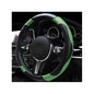 povtii Car Steering Wheel Cover, 15 Inch Leather Breathable Auto Steering Wheel Protector, Comfortable Non-Slip Vehicle Steering Wheel Covers, Universal Car Accessories (Green, with Lining) - color: Green, With Lining