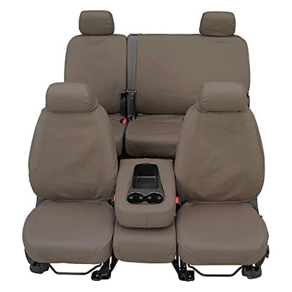 Covercraft Custom-Fit Front Bench SeatSaver Seat Covers - Polycotton Fabric, Misty Grey (SS3381PCCT)