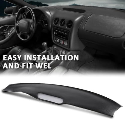 ALLGOOD Dash Cover Compatible with Pontiac Firebird 1993-1996, Dashboard Cover Dash Bezel Trim, Black - color: Black