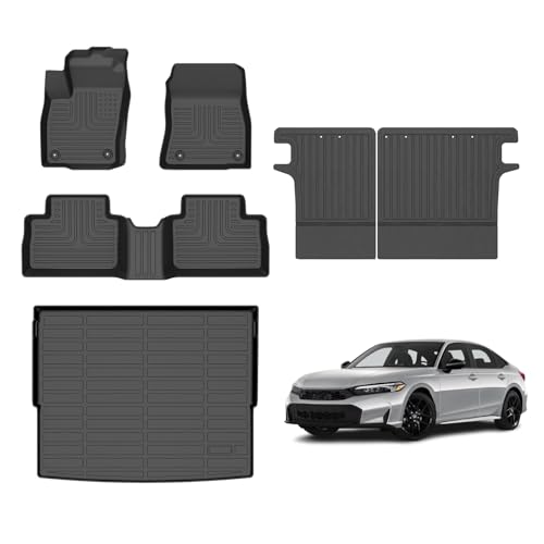 Floor Mats & Cargo Liner & Backrest Mat for 2025 2026 Nissan Kicks SV/SR (Not for S), All Weather Automotive TPE Floor Liners Set Anti-Slip Waterproof Accessories