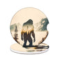 Car Cup Holder Coasters - Bigfoot Mountains Forest Absorbent Ceramic Coaster 2 Pack, Car Coasters for Cup Holders, Fashion Car Interior Accessories Drink Coaster for Women & Men