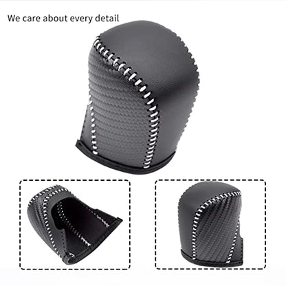 Auto Car Leather Gear Shift Knob Cover for Honda Civic 10th Gen 2021 2020 2019 2018 2017 2016 Accessories (E) - color: E