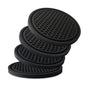Car Cup Holder Coaster 4 Pack - Non Slip & Shockproof,Flexible PVC Rubber Insert for Car/Truck/SUV/Van (2.75"x0.2") Universal Fit Auto Cup Holders Accessories for Women and Man (Black) - color: Black