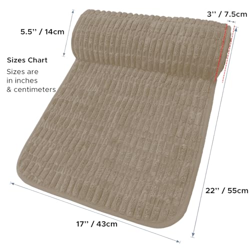 Memory Foam Headrest Pillow for Neck Pain Relief & Cervical Support - Ergonomic Neck Cushion for Office Chair, Car, Recliner, Sofa - Breathable & Pressure Relief(Khaki, 17" W x 2.7" D)