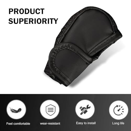 1 PC Car Gear Shifting Knob Cover, Leather Comfortable Gear Shift Cover, Anti-Slip Waterproof Shift Knob Gear Handle Protector Cover, Universal Decoration Accessories for Cars SUVs (Black)