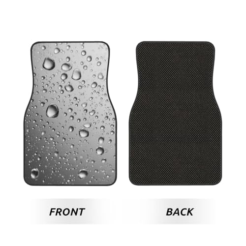 Water Droplets Car Floor Mats,4 Piece, Car Rug Durable Anti-Slip Waterproof Trim to Fit Liner Universal Fit Auto,Sedan,SUV,Truck