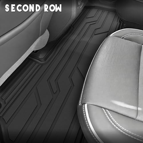 KARPAL Floor Mats for 2024 2025 2026 Chevy Traverse 7 Seats & 2025 2026 Buick Enclave 7 Seats Captain Chairs, All-Weather TPE Custom Fit Floor Liners Car Accessories - style: 2024-2026 | For Chevy Traverse | Full Set