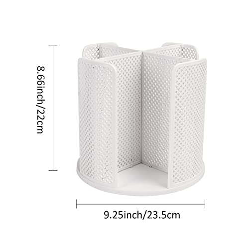 Cup and Lid Organizer Cup Dispenser Coffee Cup Organizer Paper Cup Holder Rotating for Bathroom, Restaurant, Break Room, Coffee Station, Bar, Buffet, Kitchen Cabinet, Countertop,4 Compartment - color: White