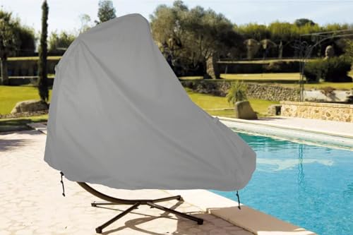 Patio Hanging Chaise Lounge Cover 73 Inch Waterproof 900D Heavy Duty Outdoor Swing Chair Cover for Hammock(Grey) - color: Grey