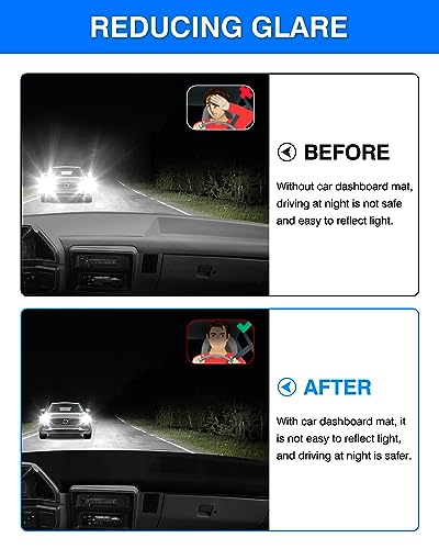 Autorder Dashboard Cover Mat for 1987 1988 1989 1990 1991 Ford F150 F250 F350 Bronco Accessories Dash Cover Dash Mat Glare UV Rays Dashboard Protector - size: 1987-1991 F150 F250 F350