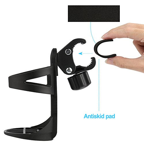 Accmor Stroller Cup Holder, Universal Cup Holder for Uppababy, Nuna, Doona Strollers, Large Bottles 360 ° Rotatable Bottle Holder for Stroller, Wheelchair, Walker, Scooter - size: 2 pack