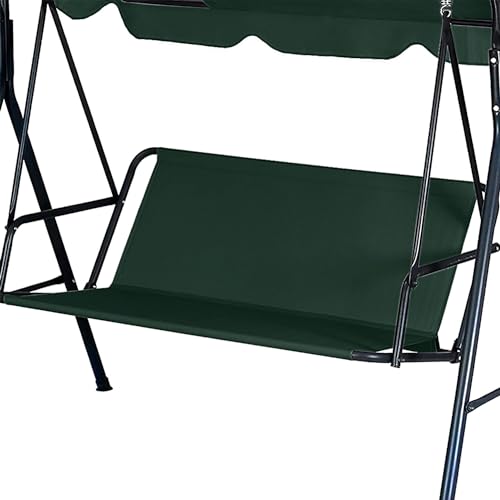 Swing Seat Replacement Covers for Outdoor Patio Swing 3 Seater 600D Upgraded Thicken Oxford Waterproof Fabric Porch Swing Chair Cushion Covers (Dark Green, 58.3x19.5x19.5 inches) - color: Dark Green, size: 58.3x(17.5+2.5)x(17.5+2.5) inches