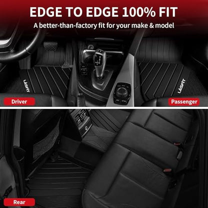 LASFIT 2018-2024 BMW X3 Floor Mats & Trunk Mat, Custom Fit TPE All Weather Car Liners Full Set for x3 30i/M/M40i/M Competition Accessories, Waterproof & Anti-Slip (Don't Fit X3 30e) - size: 2) X3 2018-2024 | Full Set
