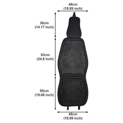 Blueshyhall Cooling Wooden Beaded Car Seat Cover Comfortable Massage Support Cushion for SUV Auto Office Home Seat Chair - Black 2 Pcs - color: Black